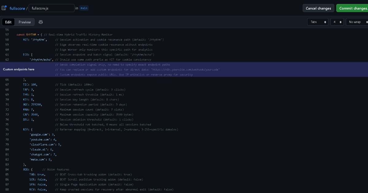 Full Score - customization options